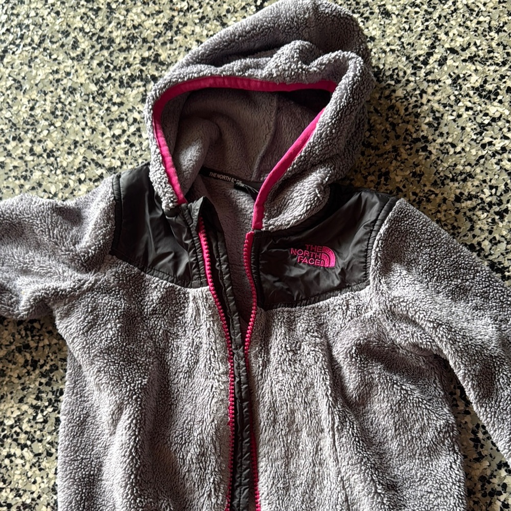 The North Face Cozy Gray and Pink Sweatshirt